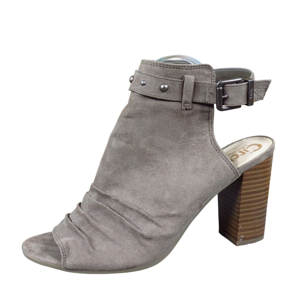 Circus by Sam Edelman Emmy Womens Peep Toe Bootie Size 9 Dress Taupe‎ Suede